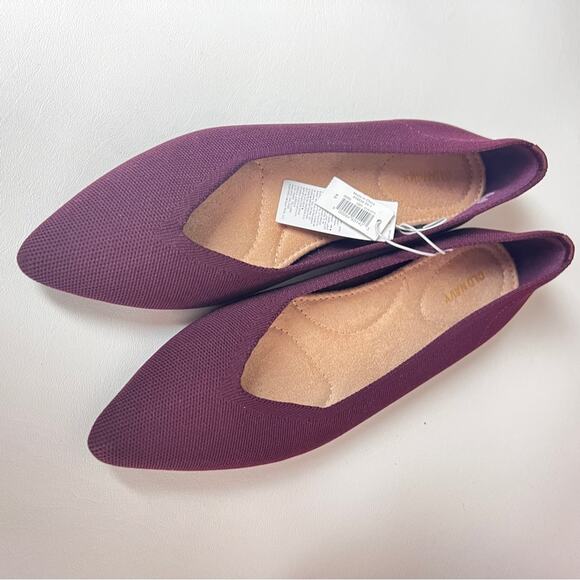 Old Navy Women's  Knit Pointy  Toe Ballet Flats Sz  9.5 - Picture 5 of 11